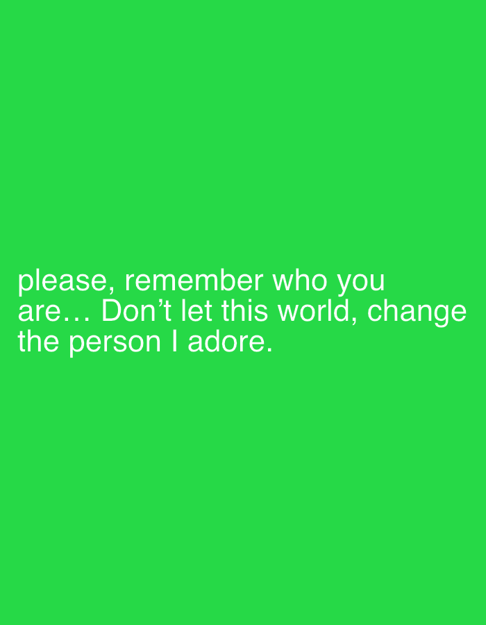 Inspirational message spotted on green display in London