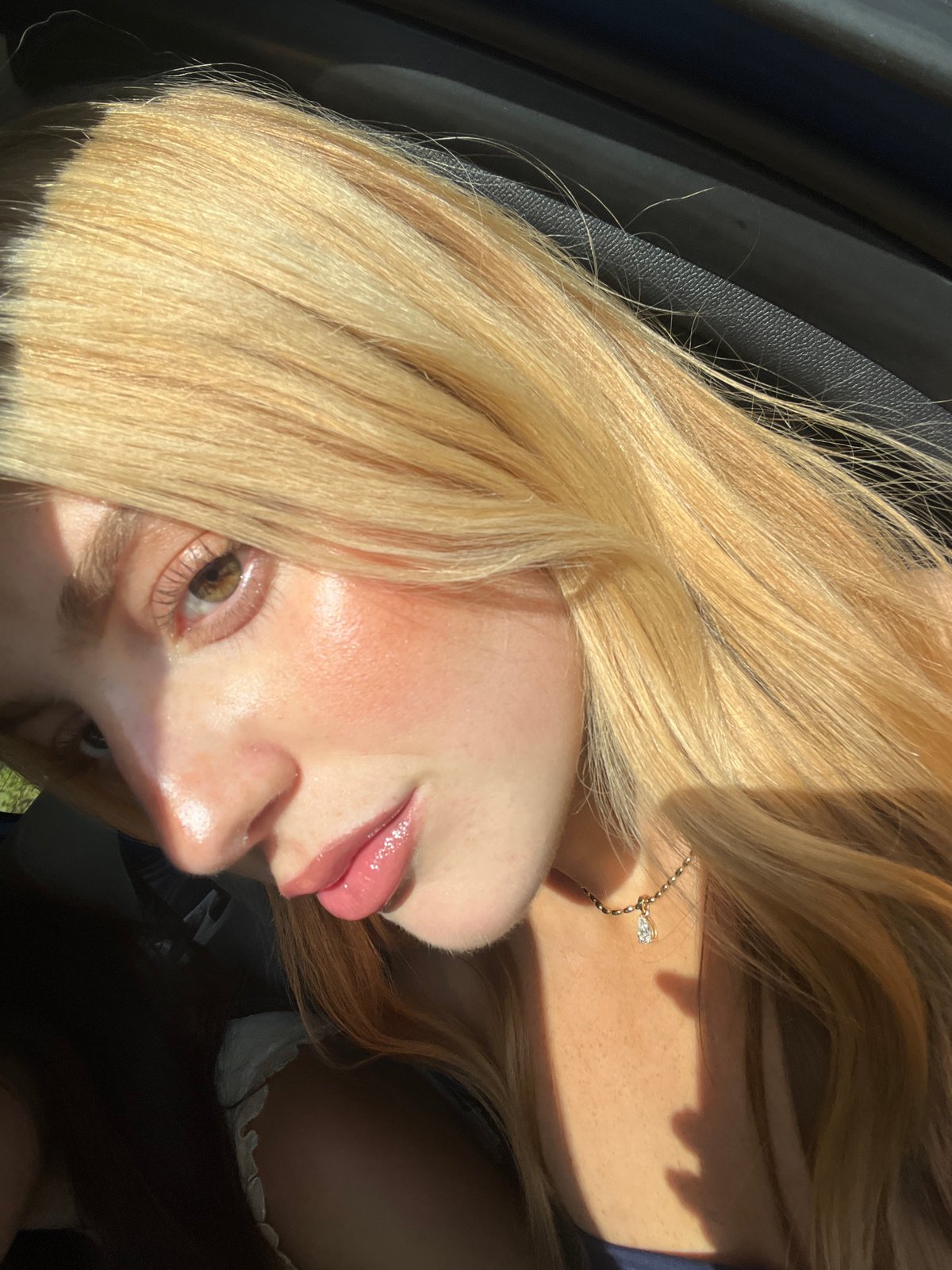 Portrait photos captured of blonde woman in French village