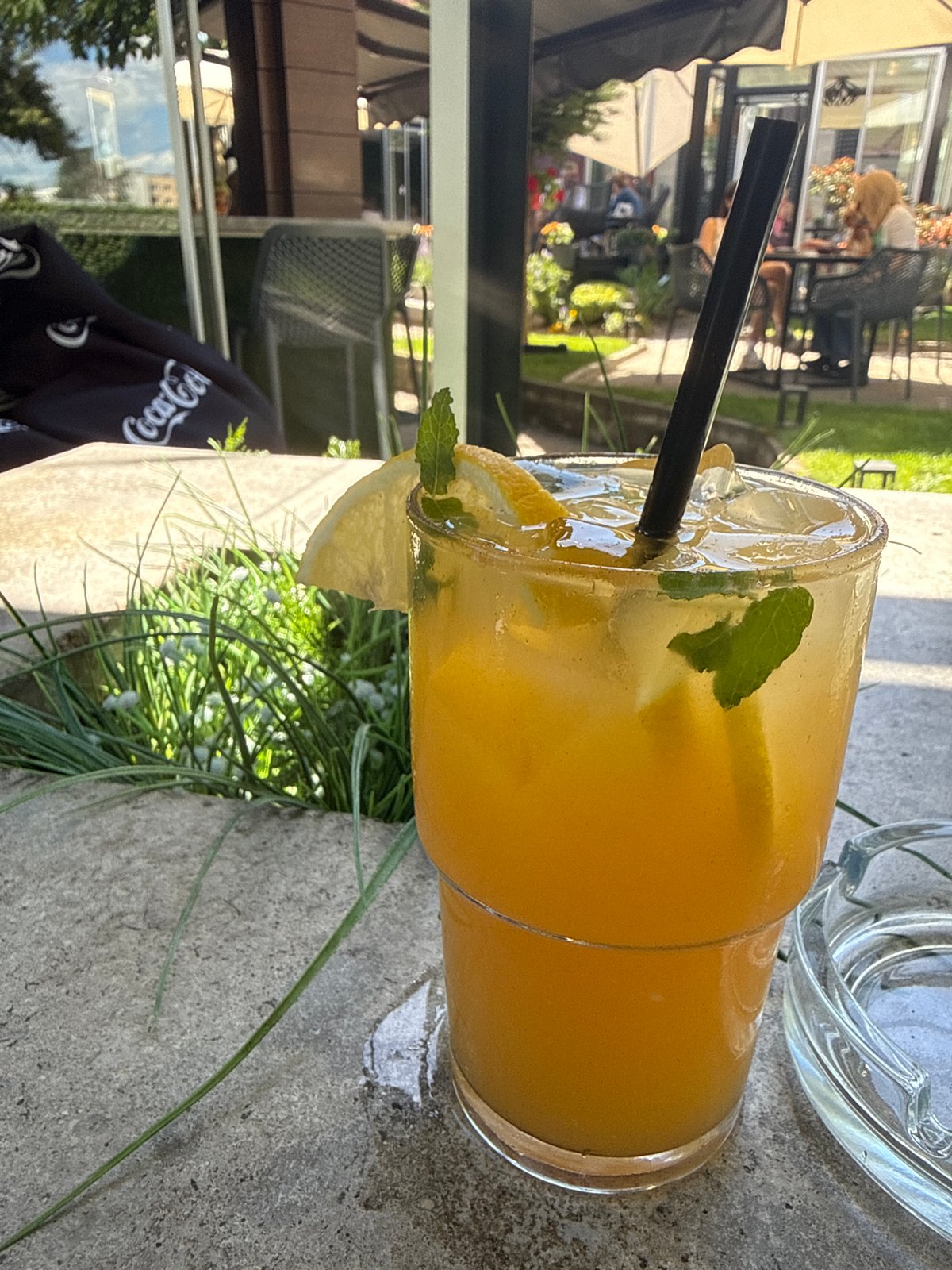 Cafe terrace drinks and street views in Kyustendil
