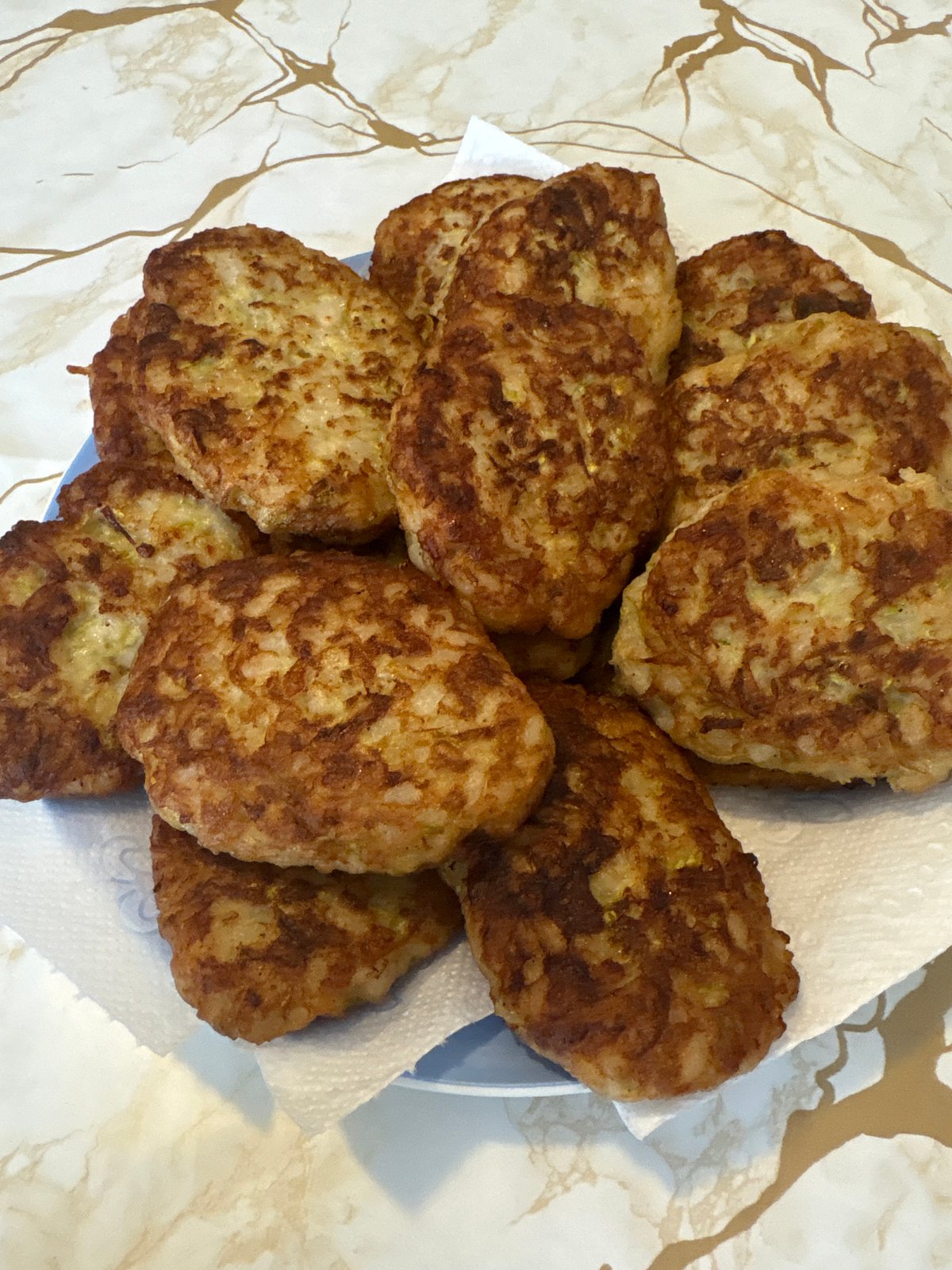 Summer garden and homemade fritters in Kalush, Ukraine