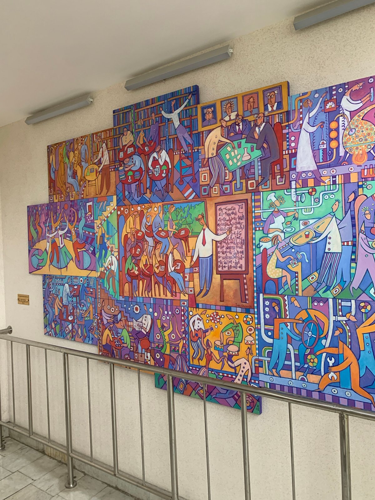 Vibrant art installations documented in Moscow public building