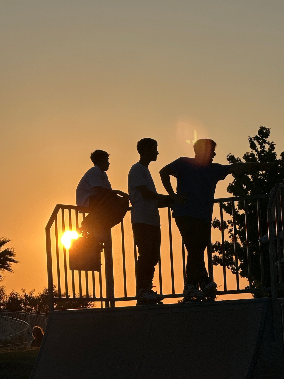 Sunset at the Fethiye skatepark, quiet moment nearby