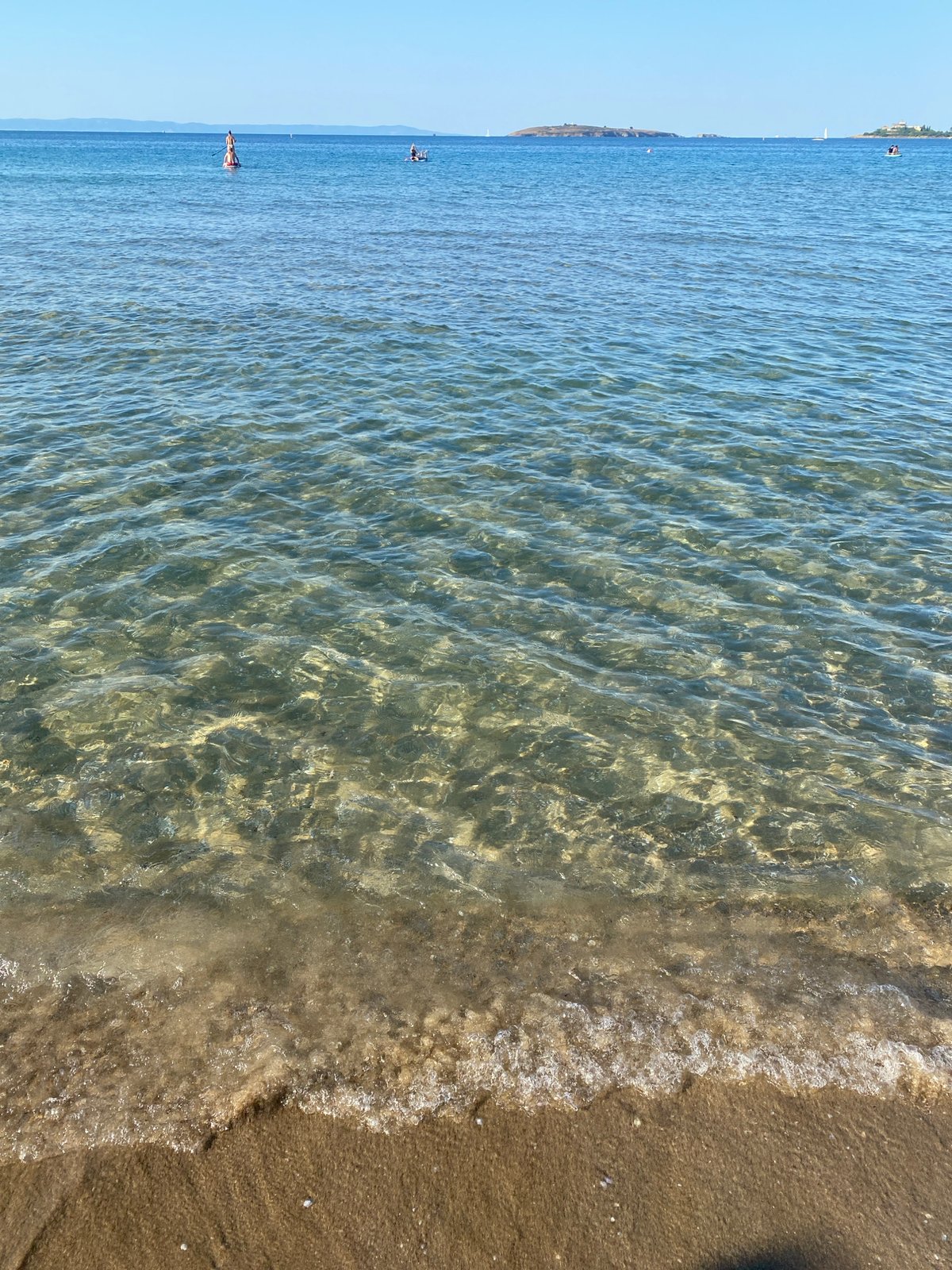 Lazy beach afternoon in Sozopol with watermelon and calm seas.