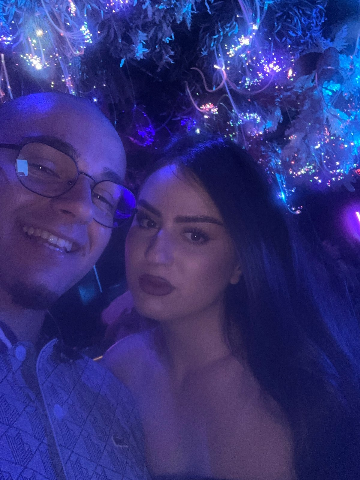 Couple takes late-night selfie in Sofia