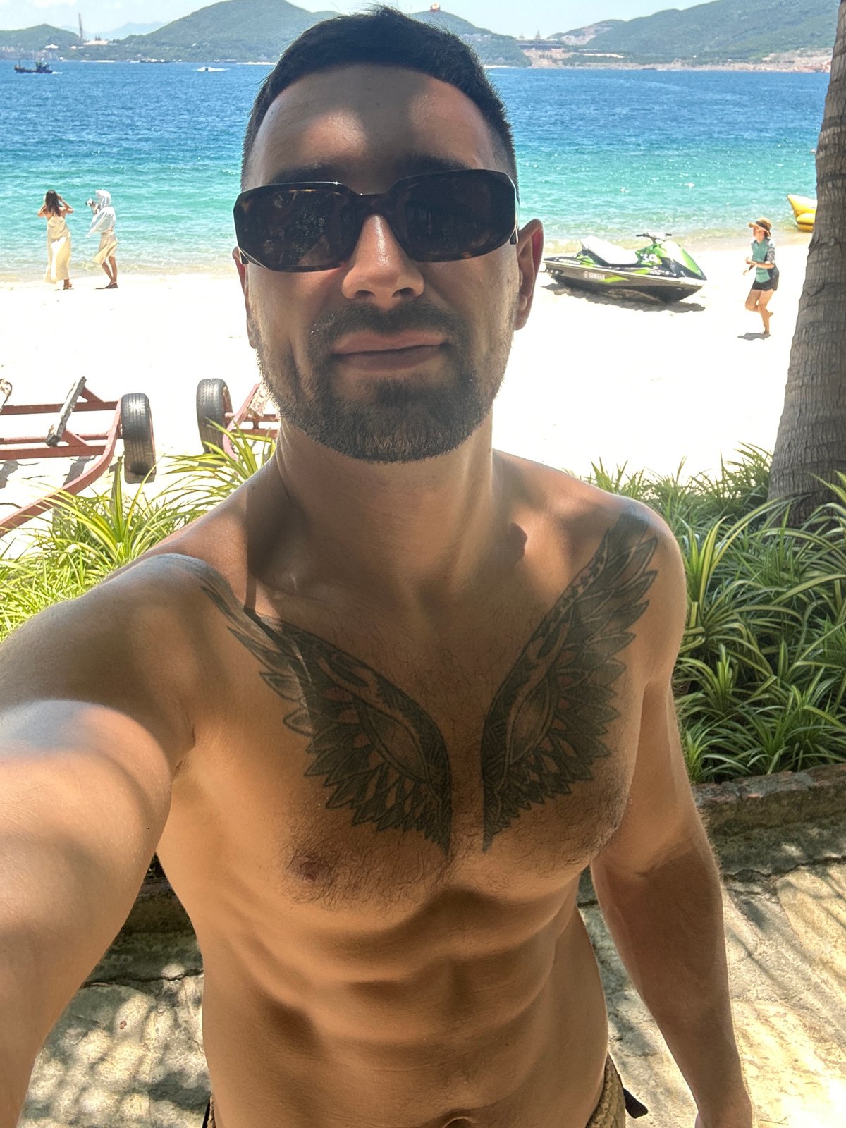Lazy beach day in Nha Trang with selfies and seaside activity