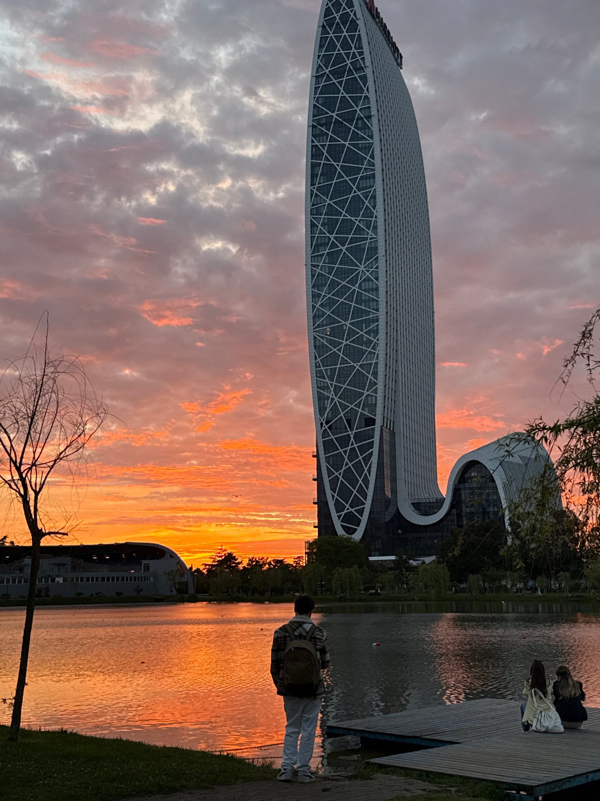 Sunset view of Radisson Blu Hotel captured in Batumi