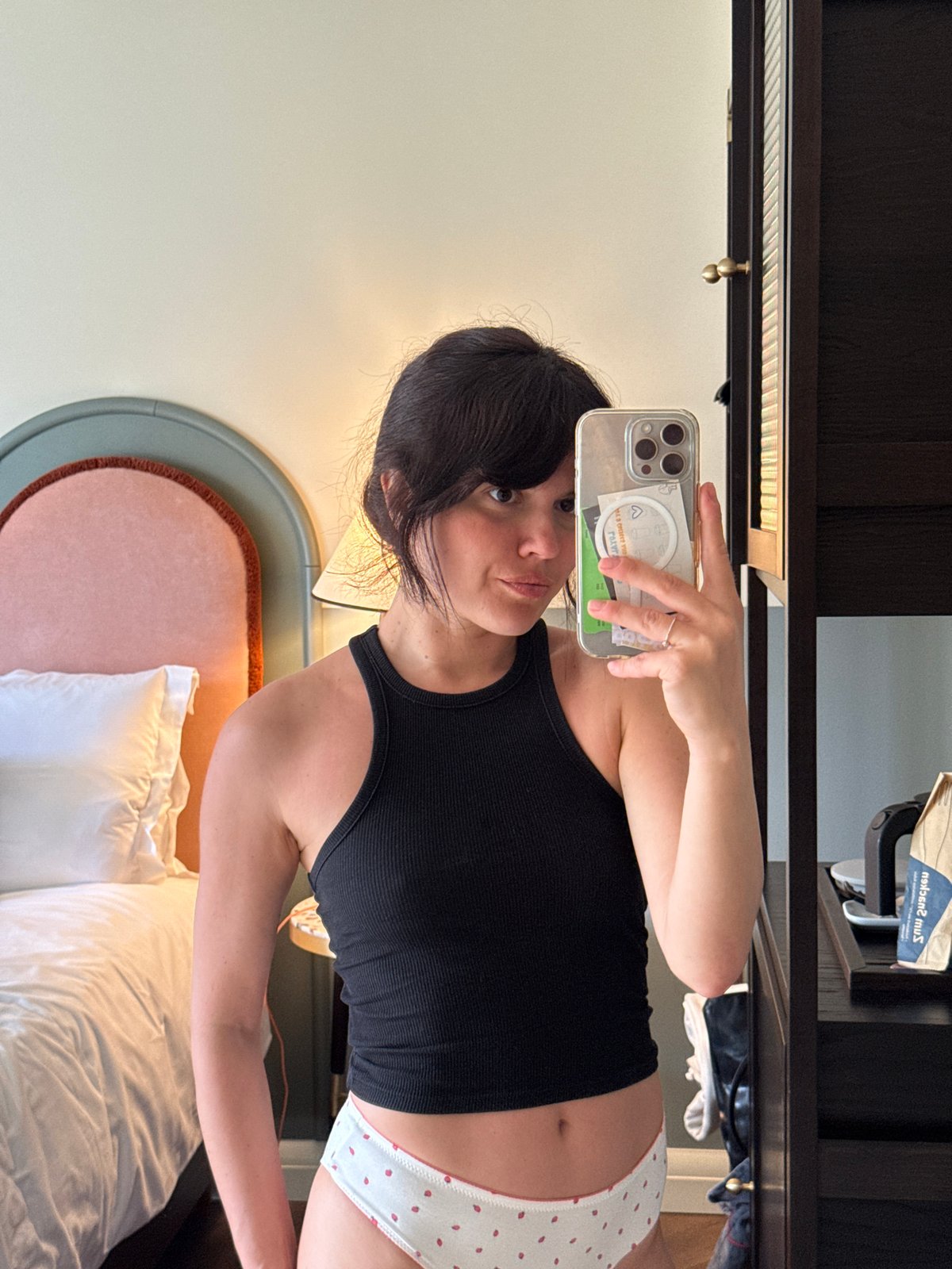 Woman documents Berlin day through multiple selfies, locations