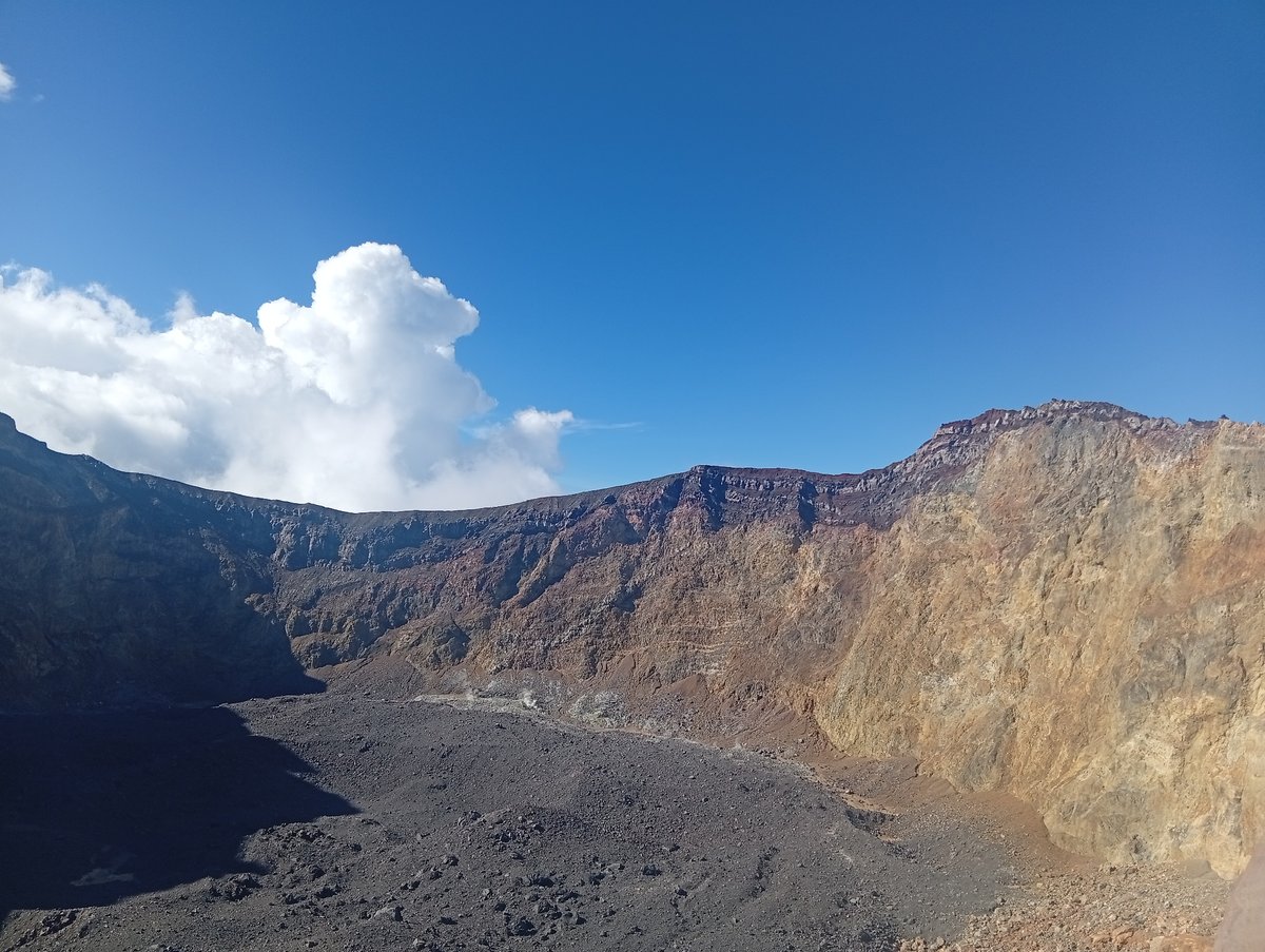 Volcanic crater landscape documented in Indonesia