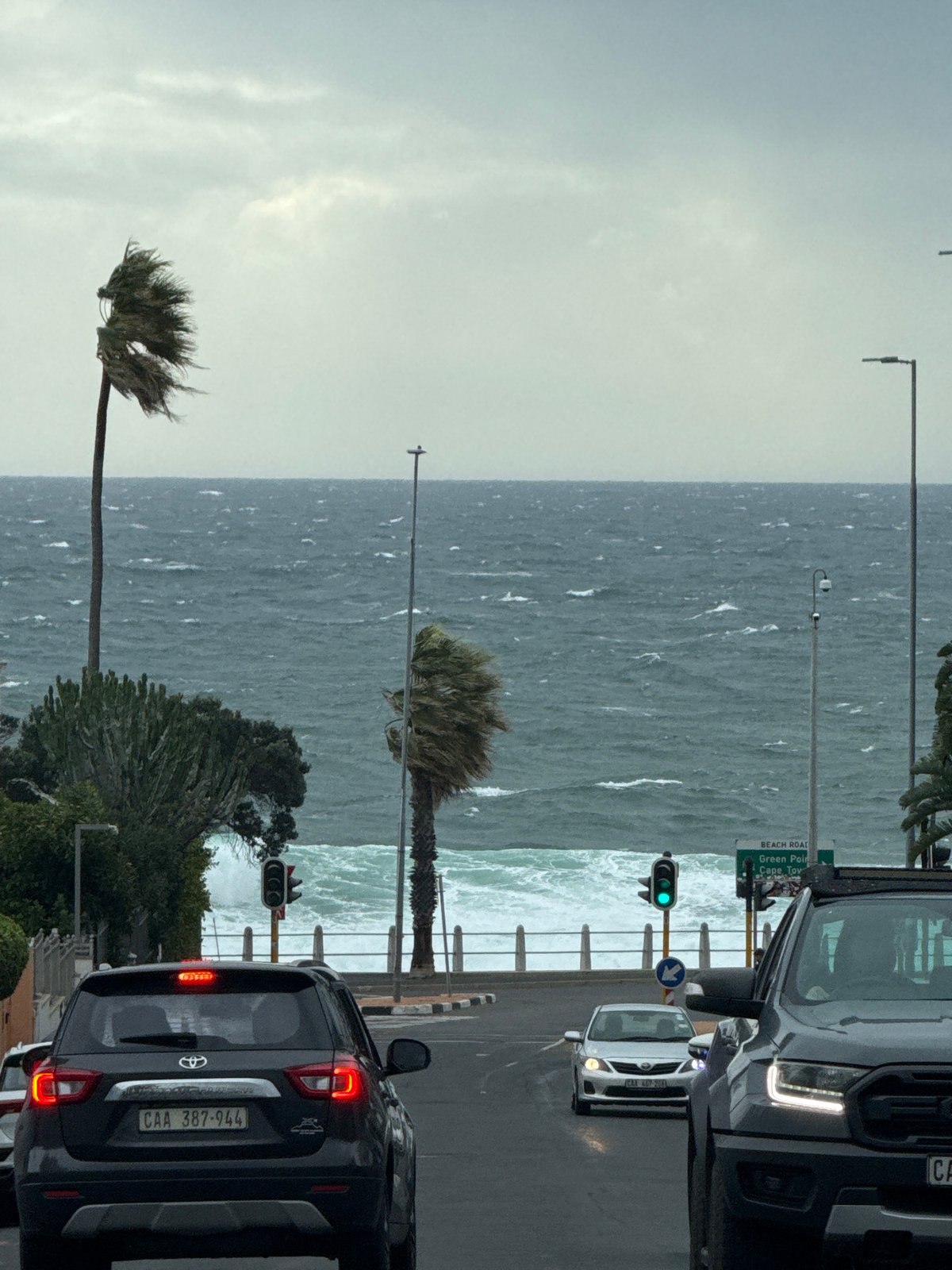 Stormy afternoon captured across Cape Town's coastal areas
