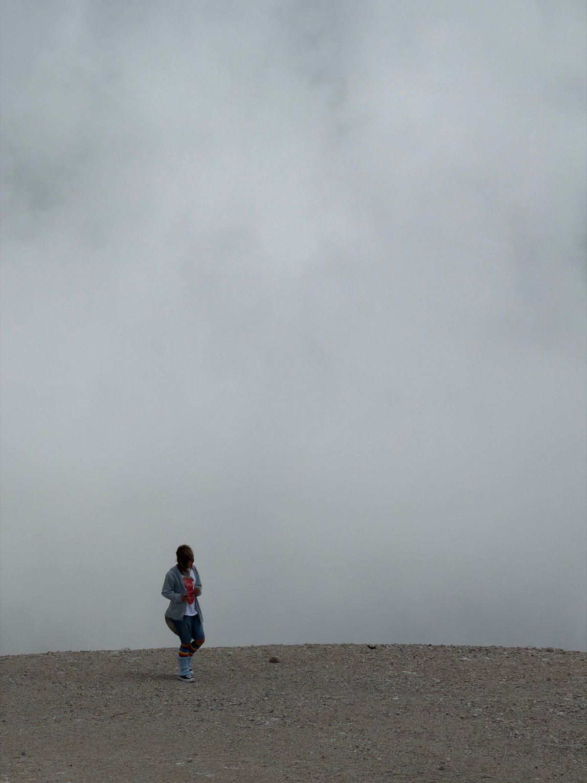 Overcast summit visit at Garmisch-Partenkirchen's high-altitude terrain