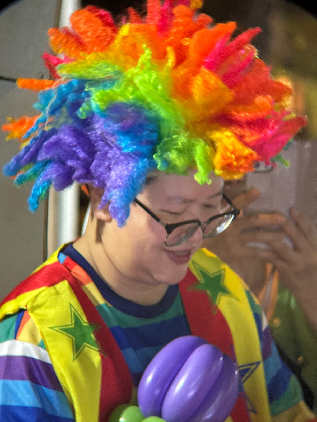 Clown performance and souvenir browsing in Nha Trang
