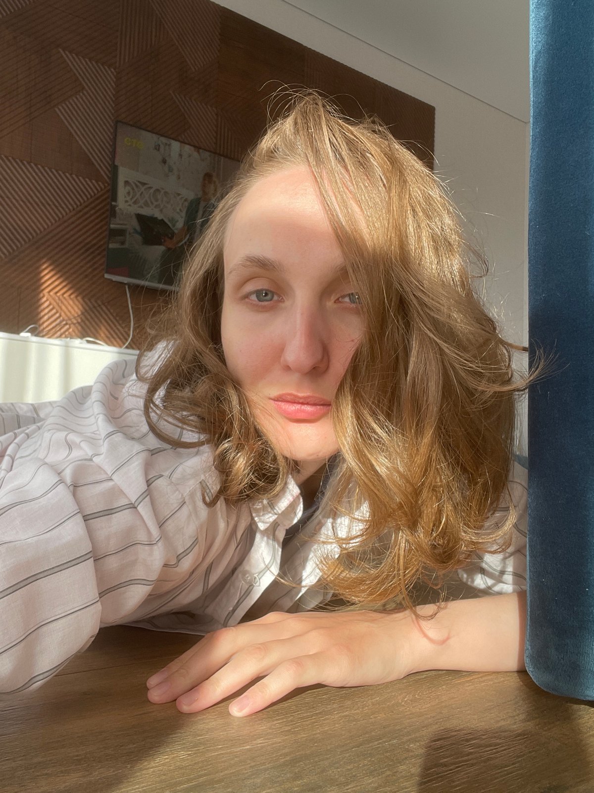 Woman relaxing indoors captured in multiple poses, Подшивалово