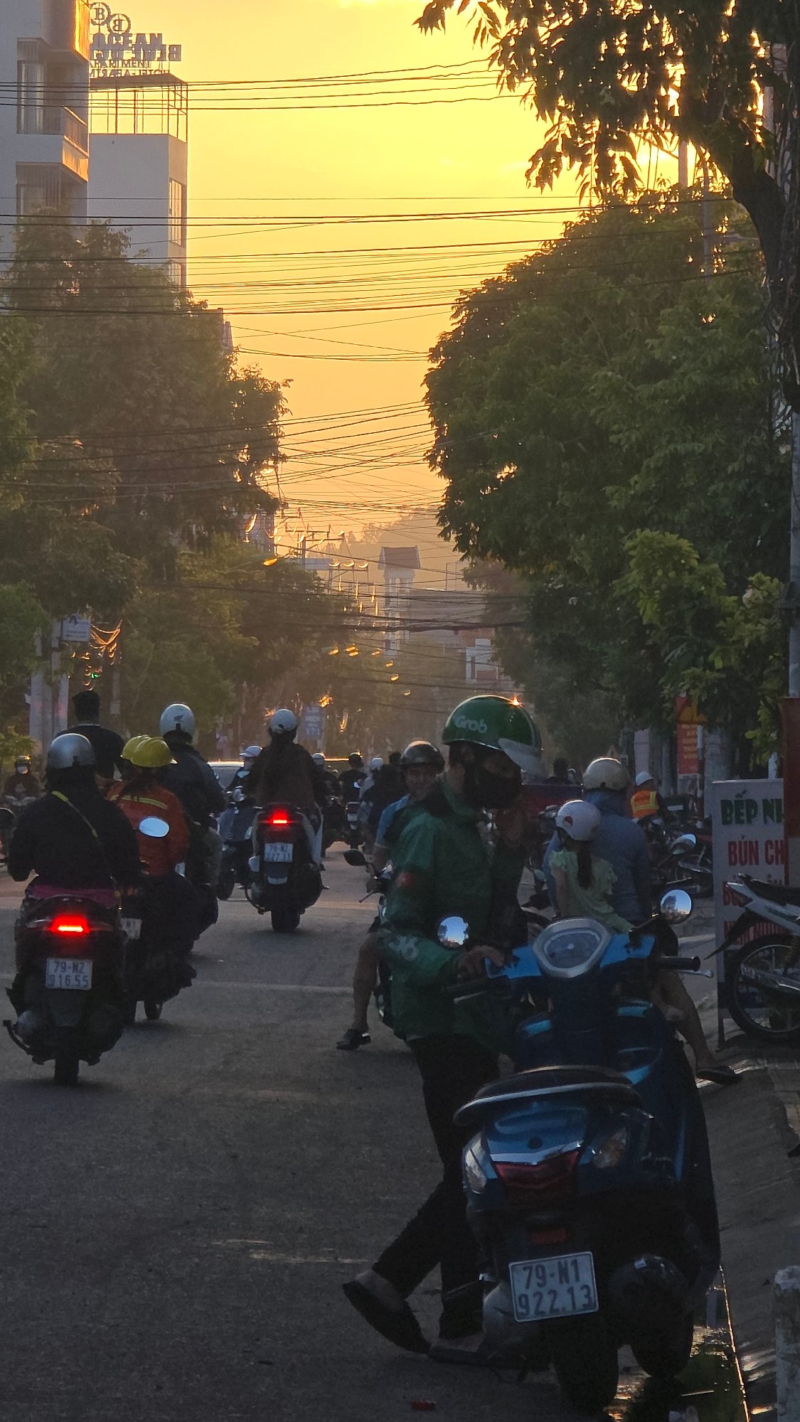 Heavy motorcycle traffic observed in Nha Trang streets