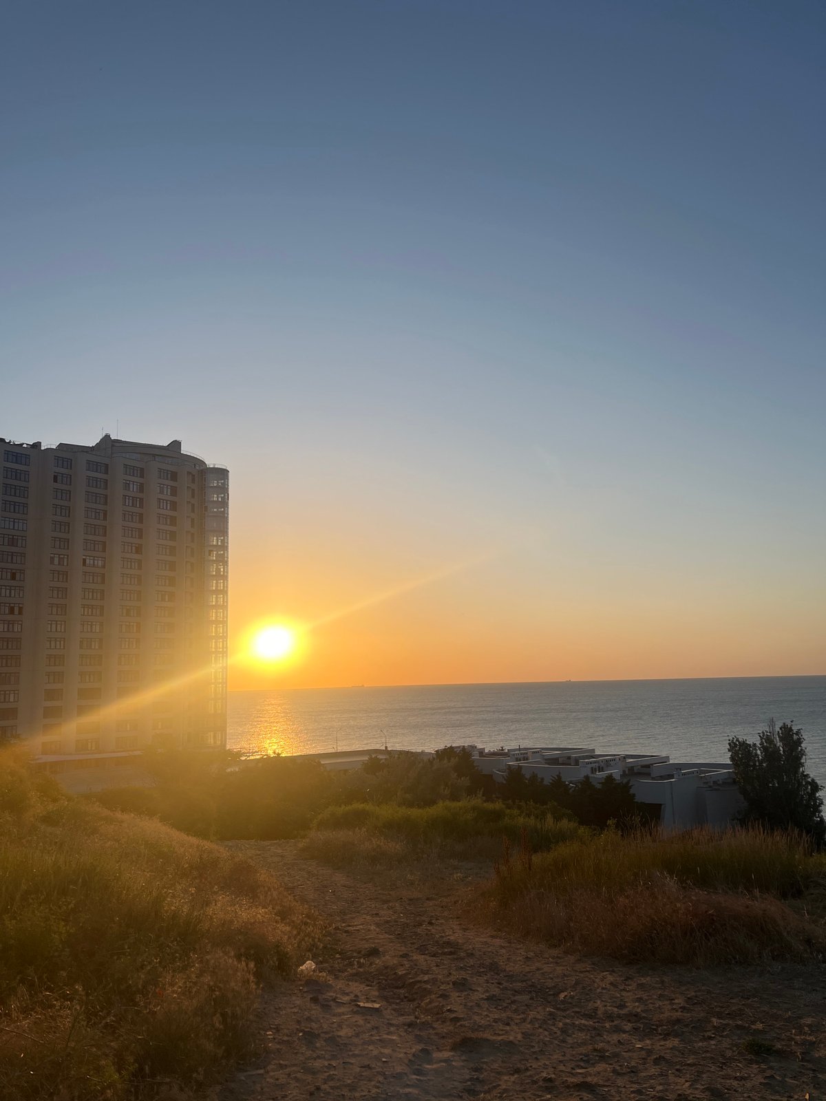 Golden hour on the Black Sea coast, Odesa