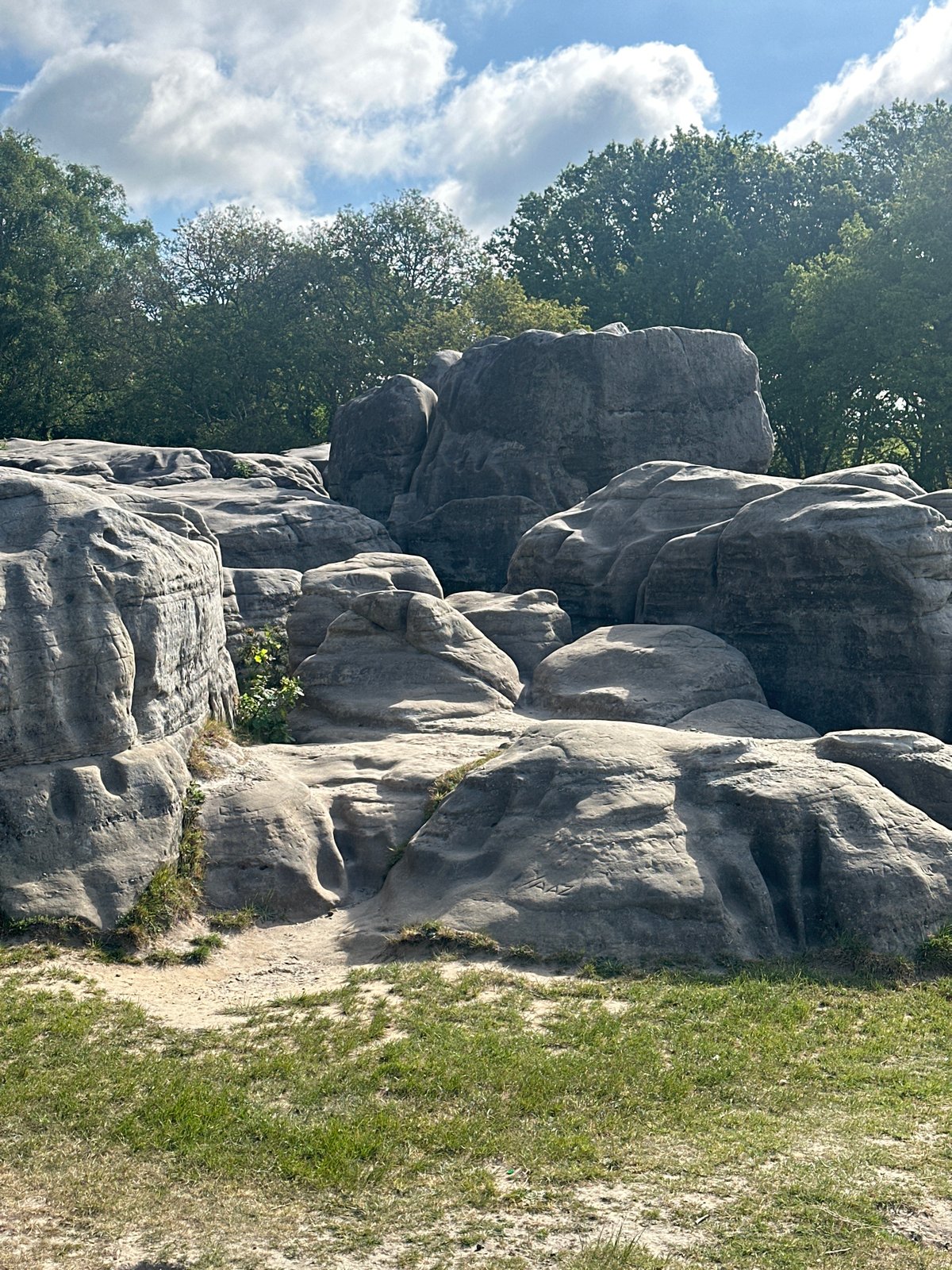 Weathered rock formation documented in Tunbridge Wells landscape