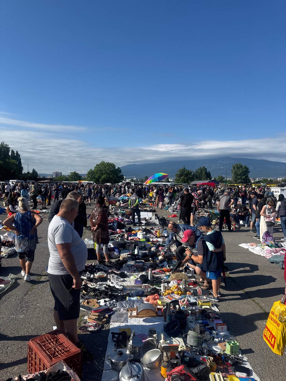 Morning flea market draws shoppers in Sofia, Bulgaria