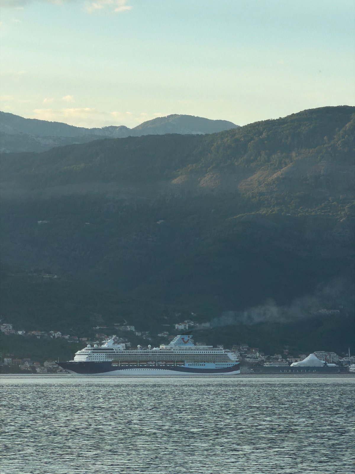 Cruise ship visit documented in coastal Montenegro town