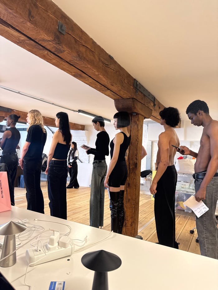 Photography session documented at London creative studio