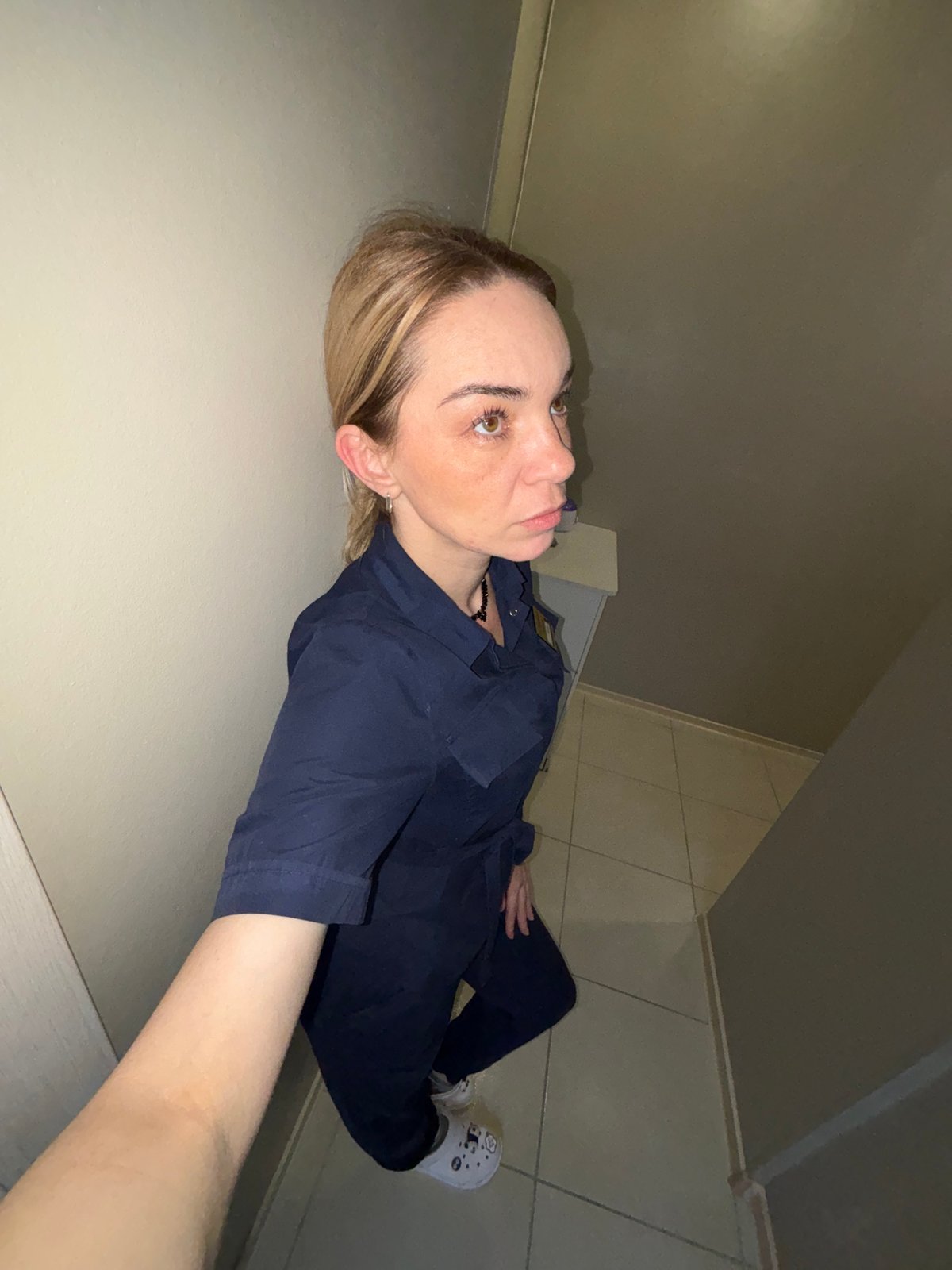 Worker Anna observed at SV PRESTIGE workplace in Russia