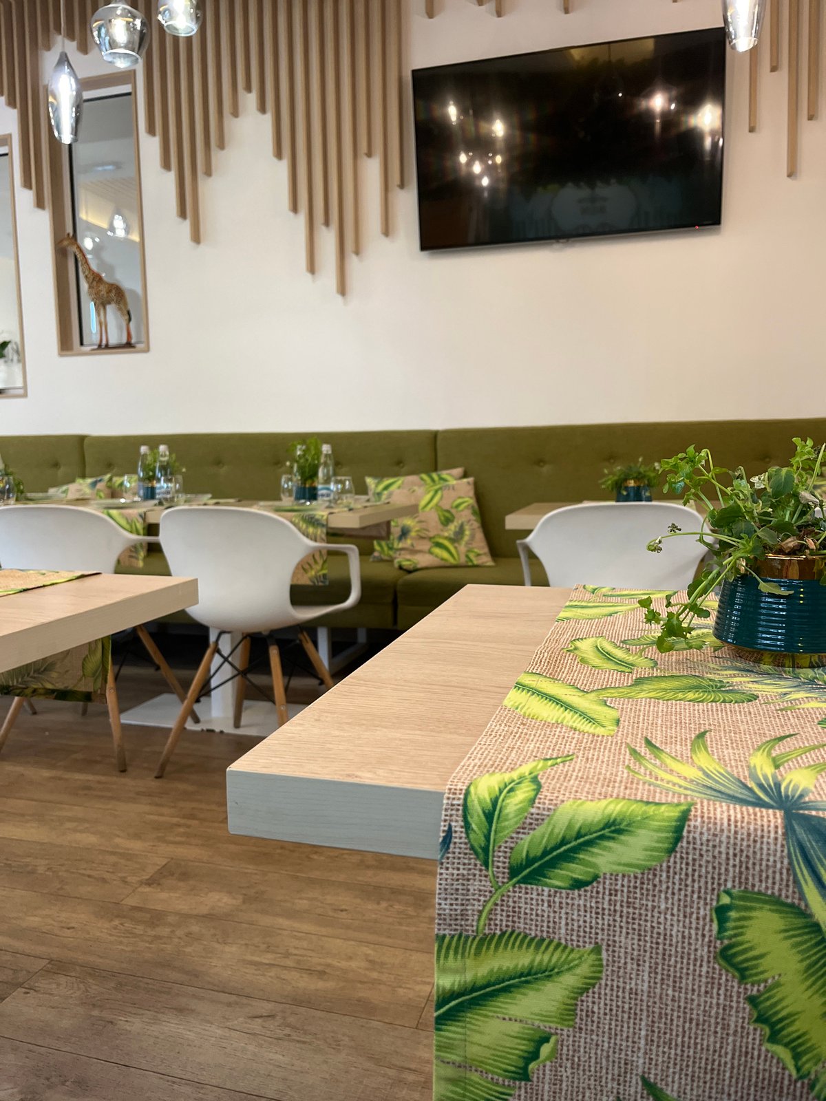 Modern restaurant interior documented in Sofia, Bulgaria