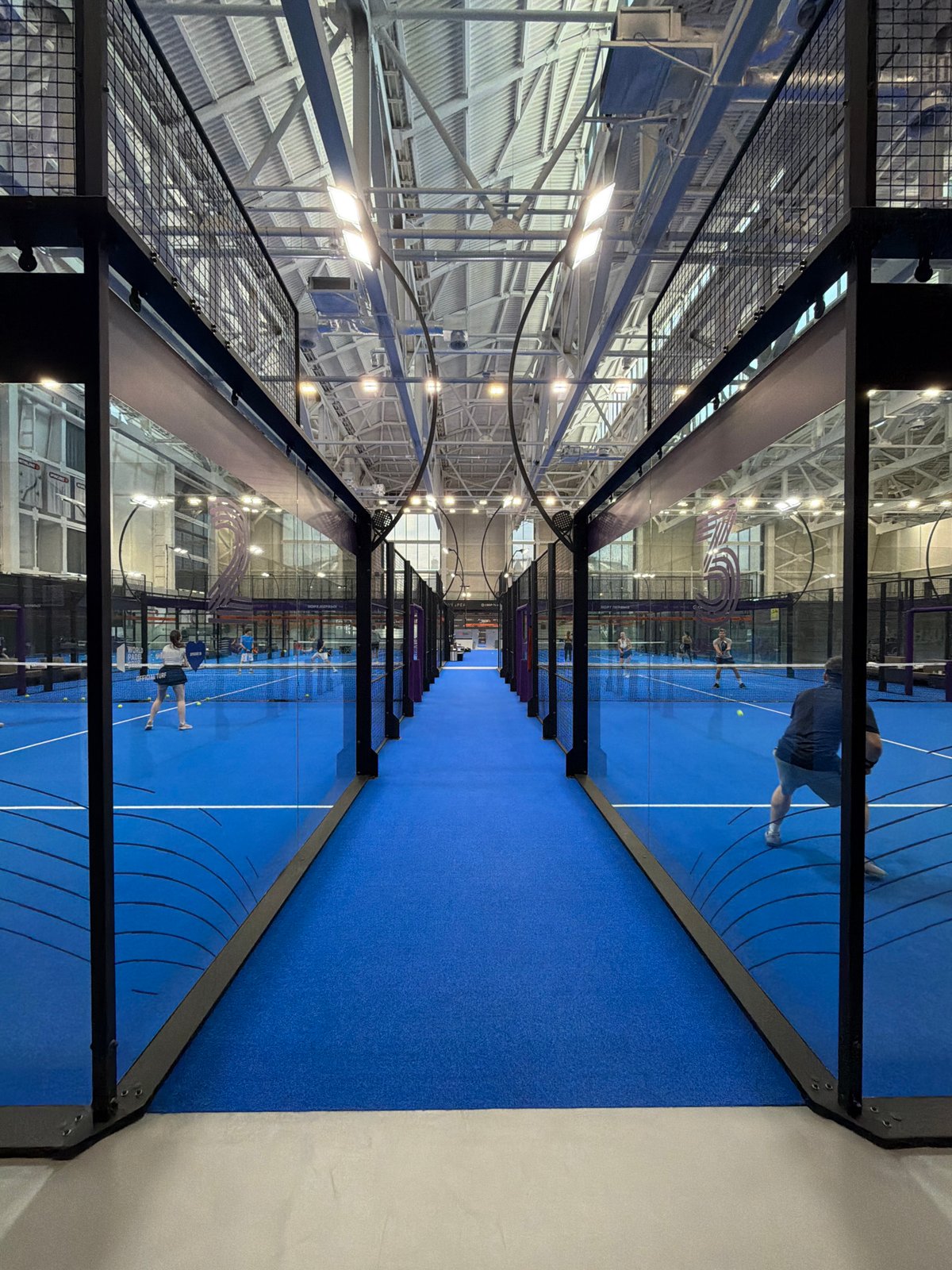 Early morning padel tennis session recorded at Moscow facility