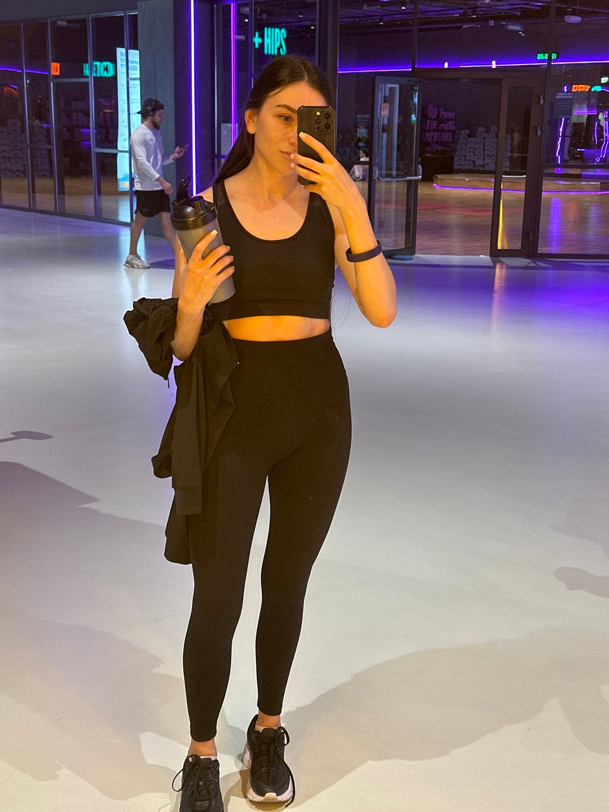 Couple's evening workout session at modern Kazan gym