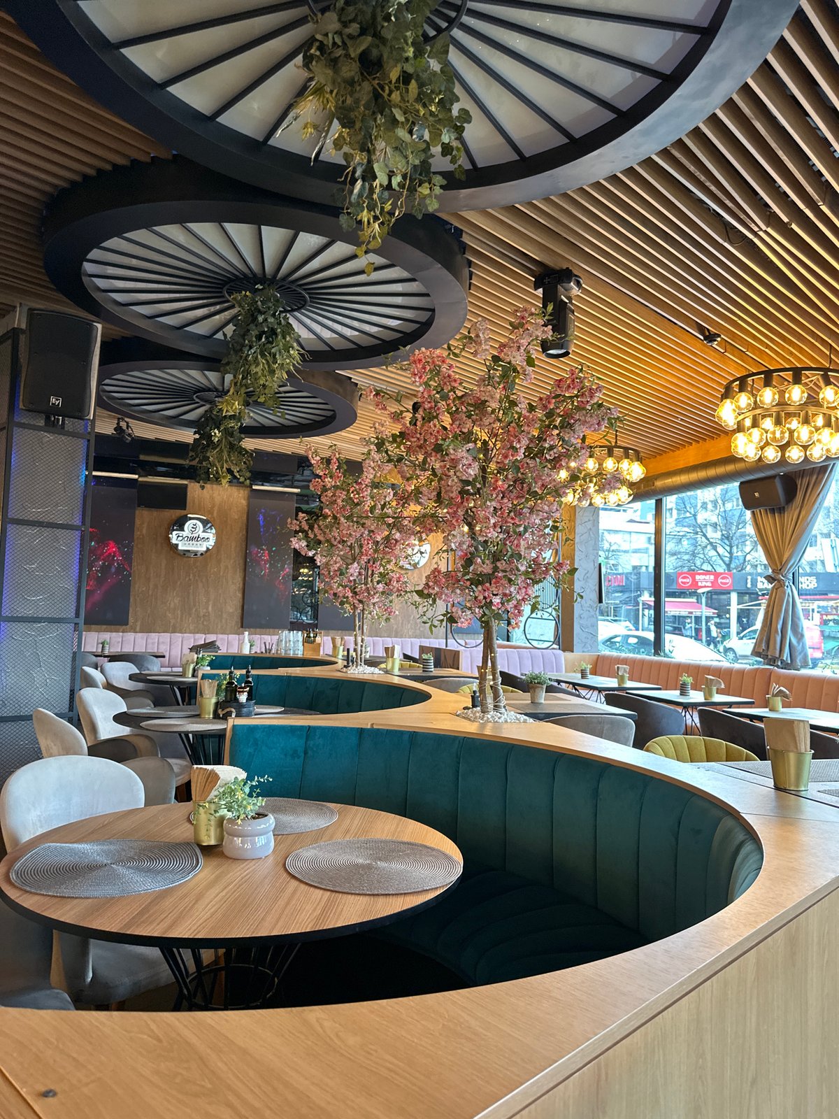 Restaurant interior documented in Sofia, Bulgaria