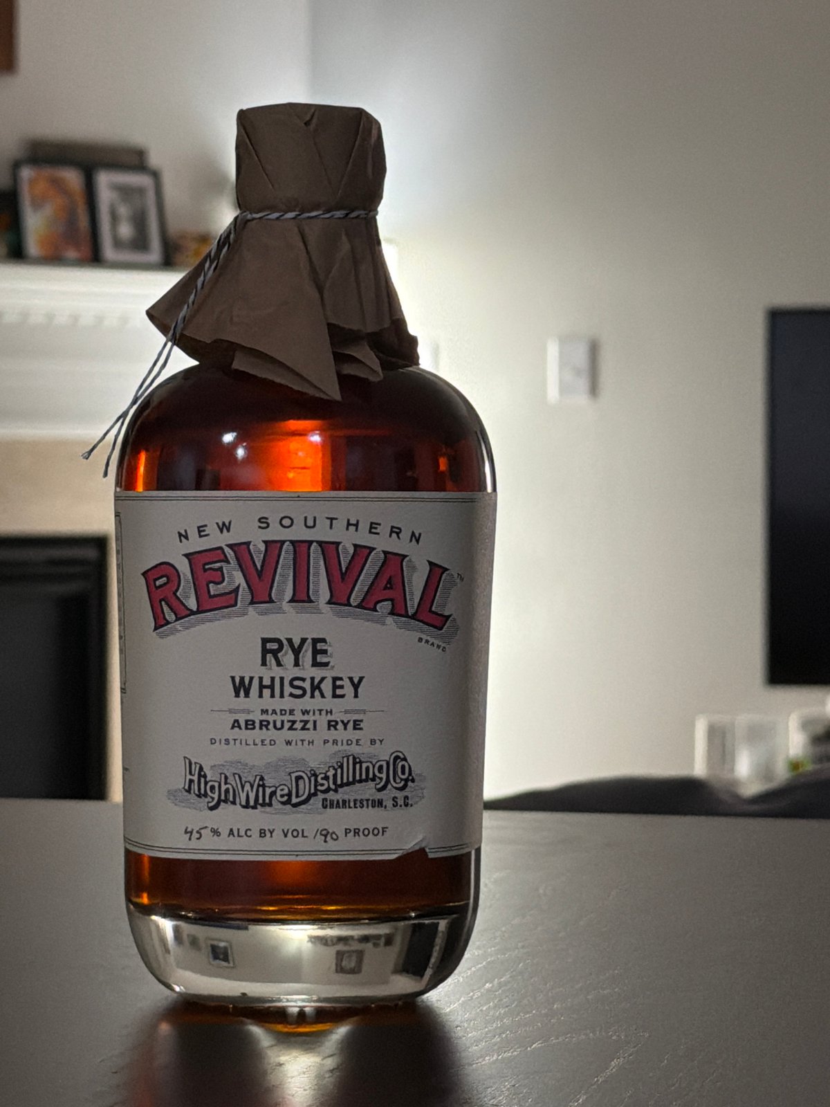 HighWire Rye Whiskey Bottle Photographed in Buford Indoor Setting