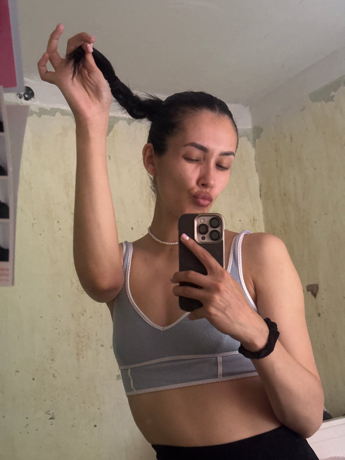 Indoor selfie session in a Votkinsk apartment, June 2026