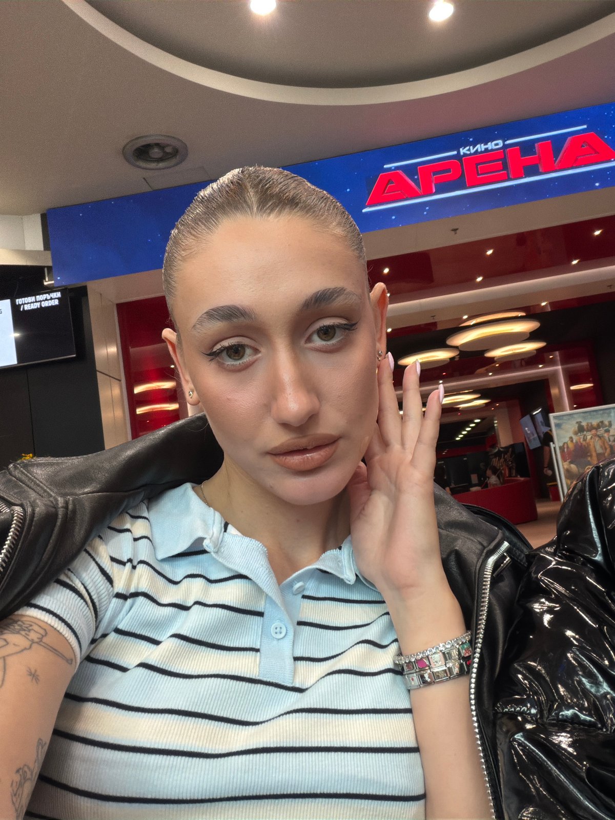 Friends gather for selfies at Sofia cinema complex