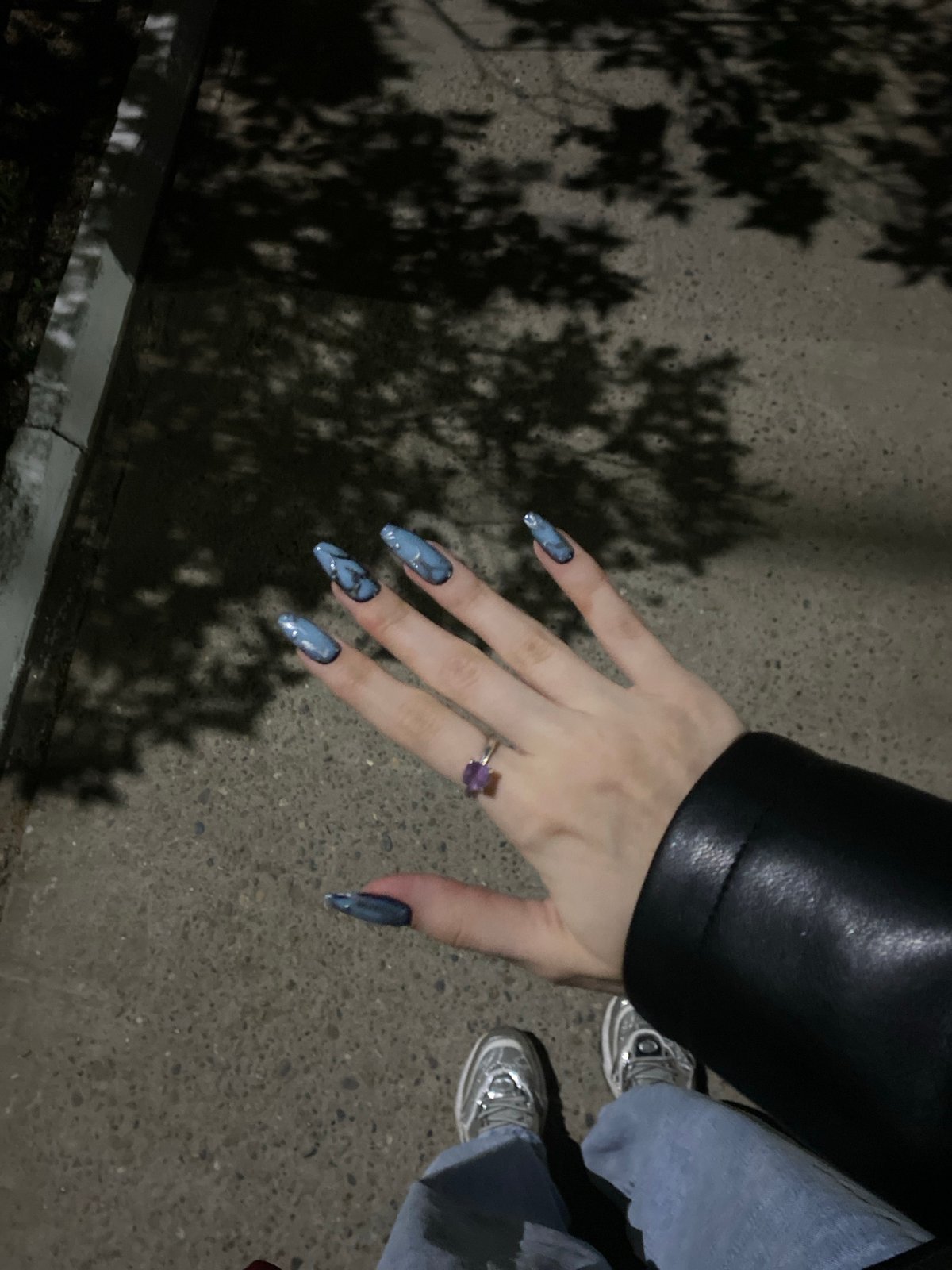 Personal styling and music moments documented over evening hours