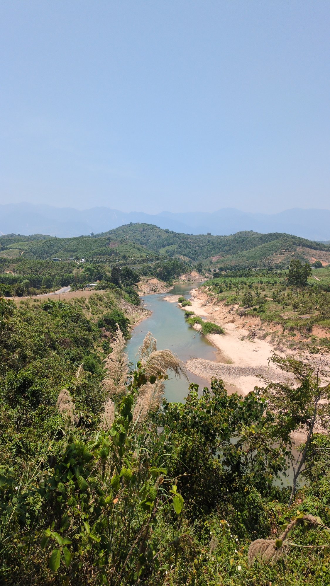 River valley landscape photographed in Vietnam