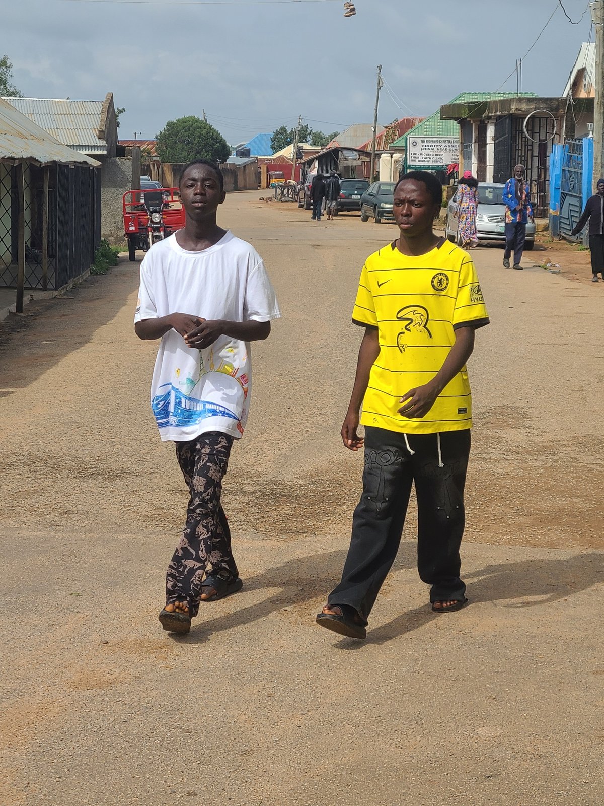 Morning street life in Jos, Nigeria