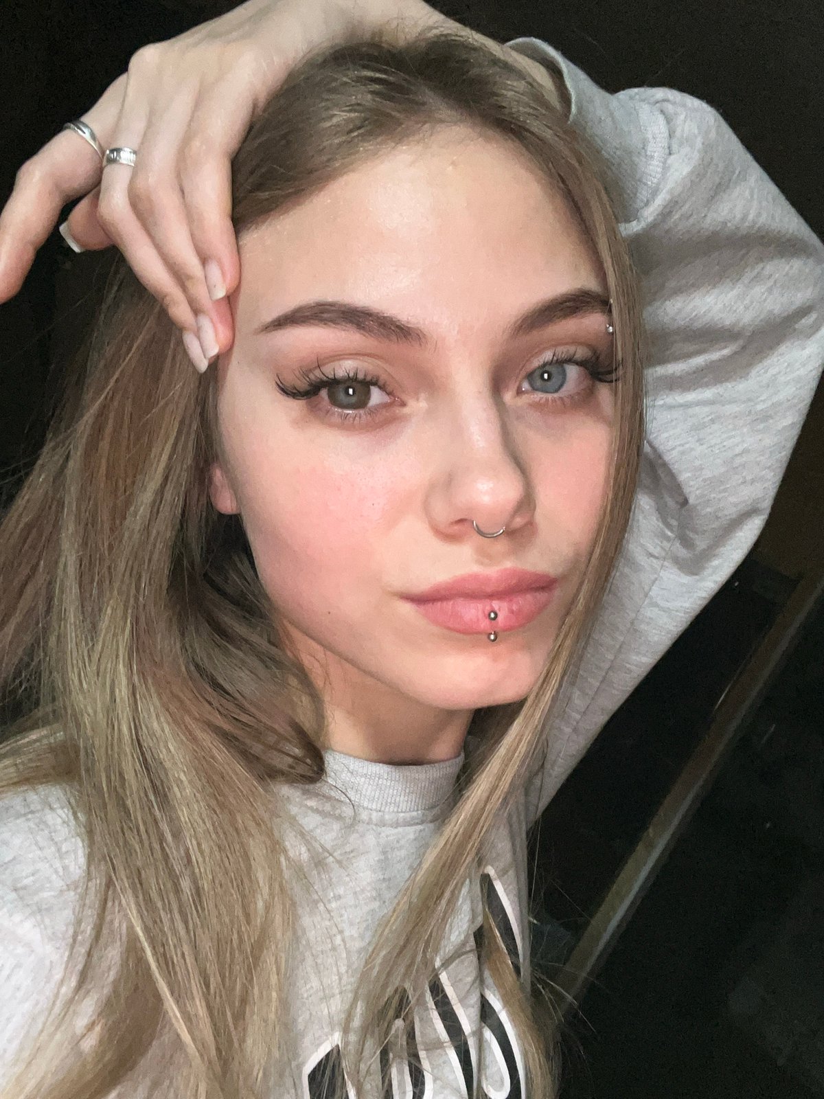 Portrait session captured in colored lighting, Foki Russia