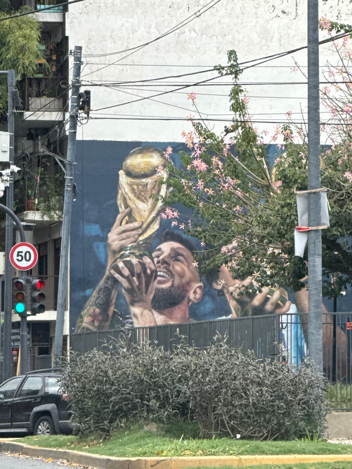 Messi World Cup mural spotted on Buenos Aires building