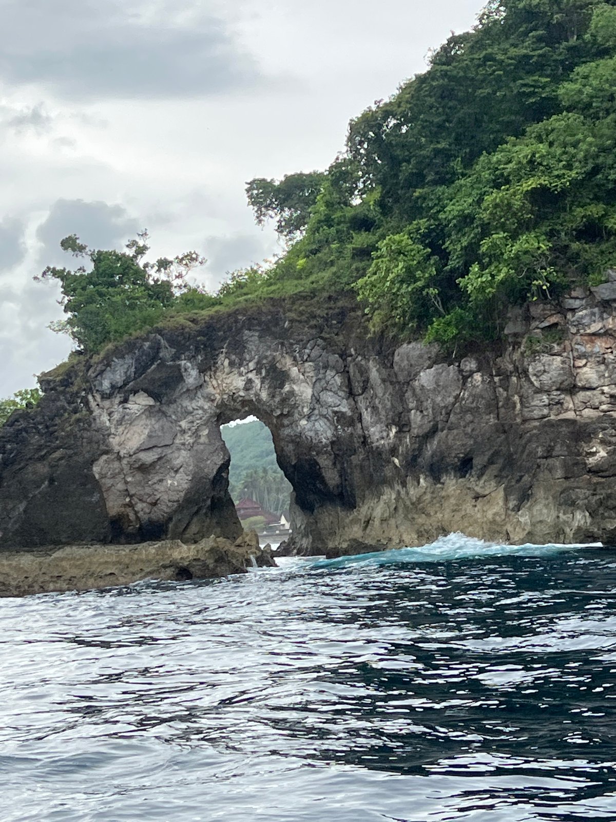 Motorboat tours continue near Nusa Penida's dramatic coastline