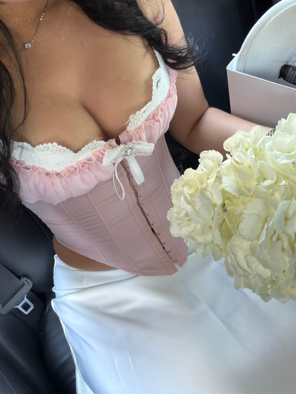 Person in corset garment observed in vehicle in Moscow