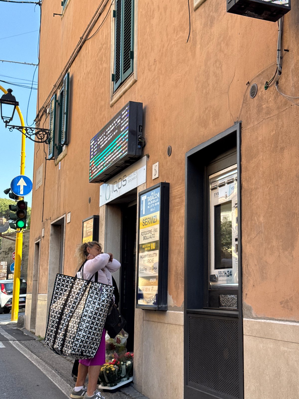 Sunny morning street scenes documented in Castel Gandolfo, Italy