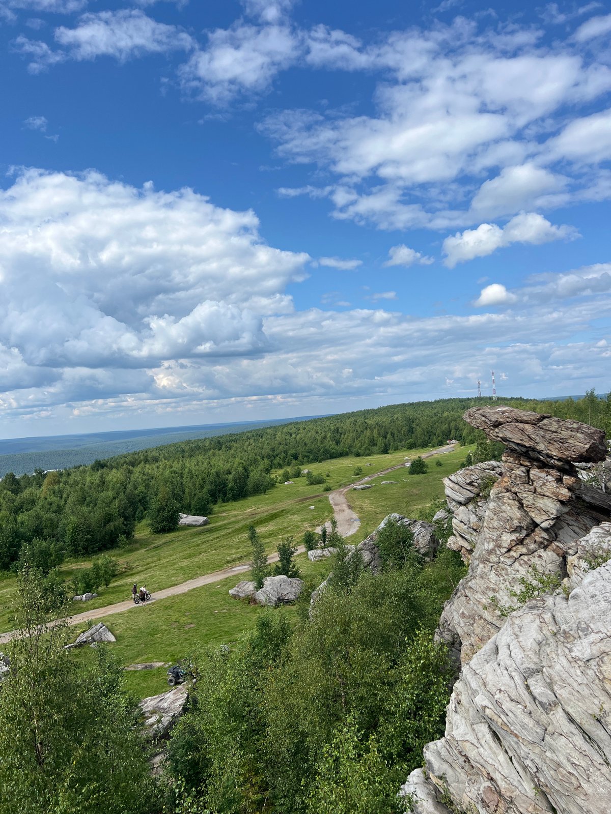 Rocky landscapes and cliff formations around Gubakha, Russia