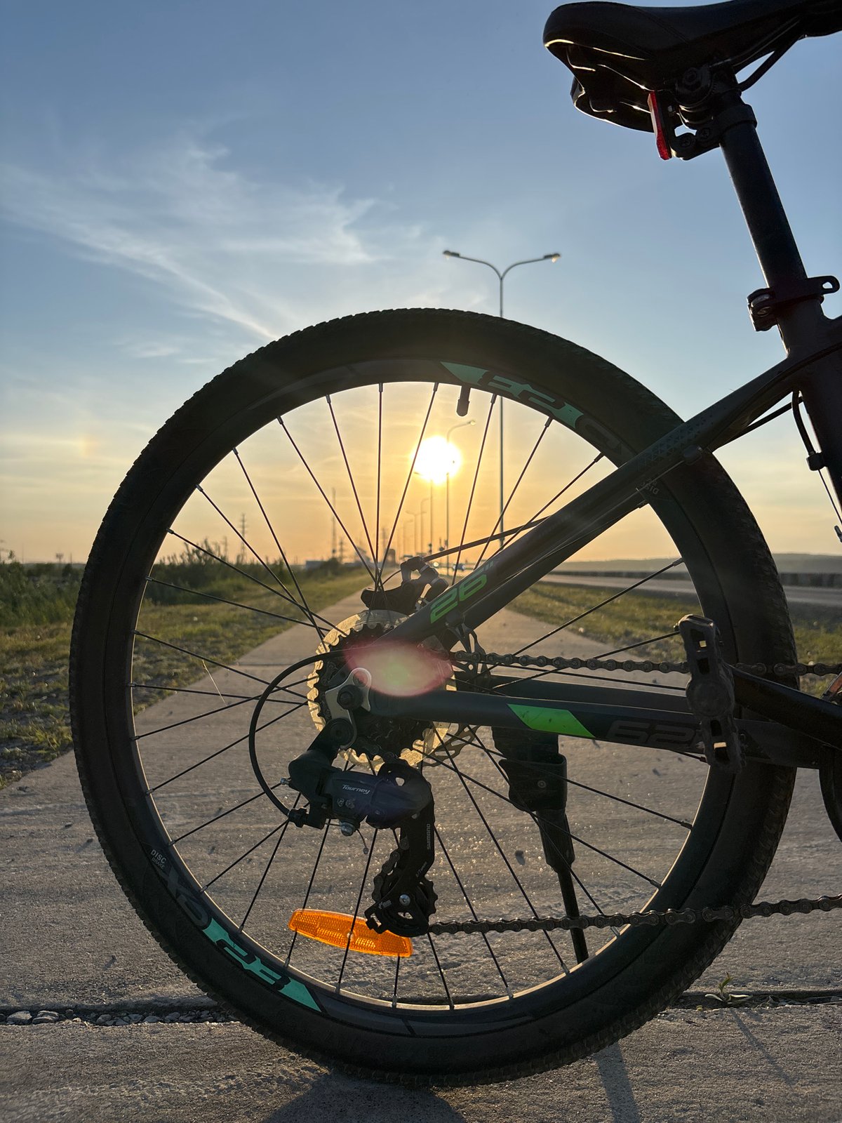 Afternoon scenes captured across Chaikovsky, Russia including sunset bicycle shots