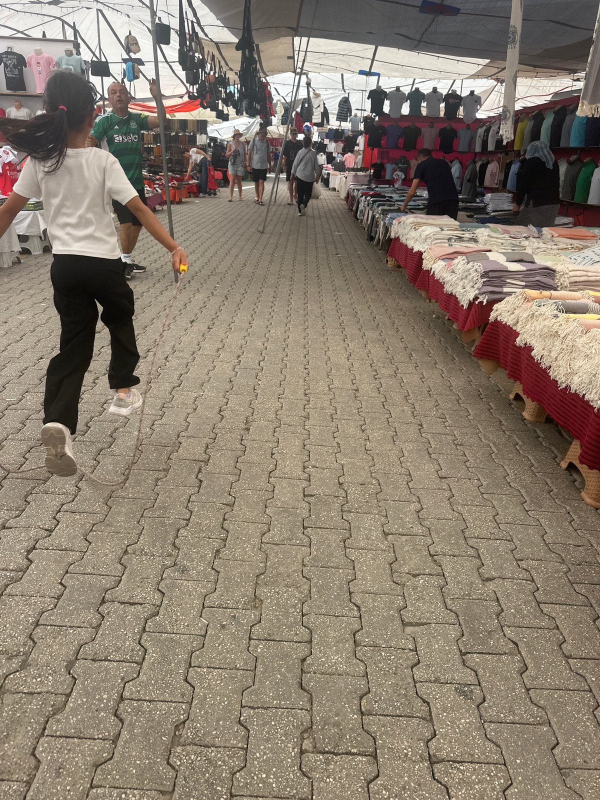 Bustling outdoor market documented in Fethiye, Turkey Tuesday morning