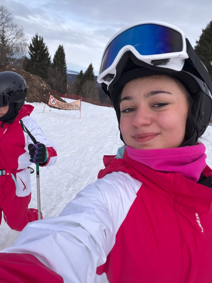 Winter skiing activities documented in Belmont, France resort area