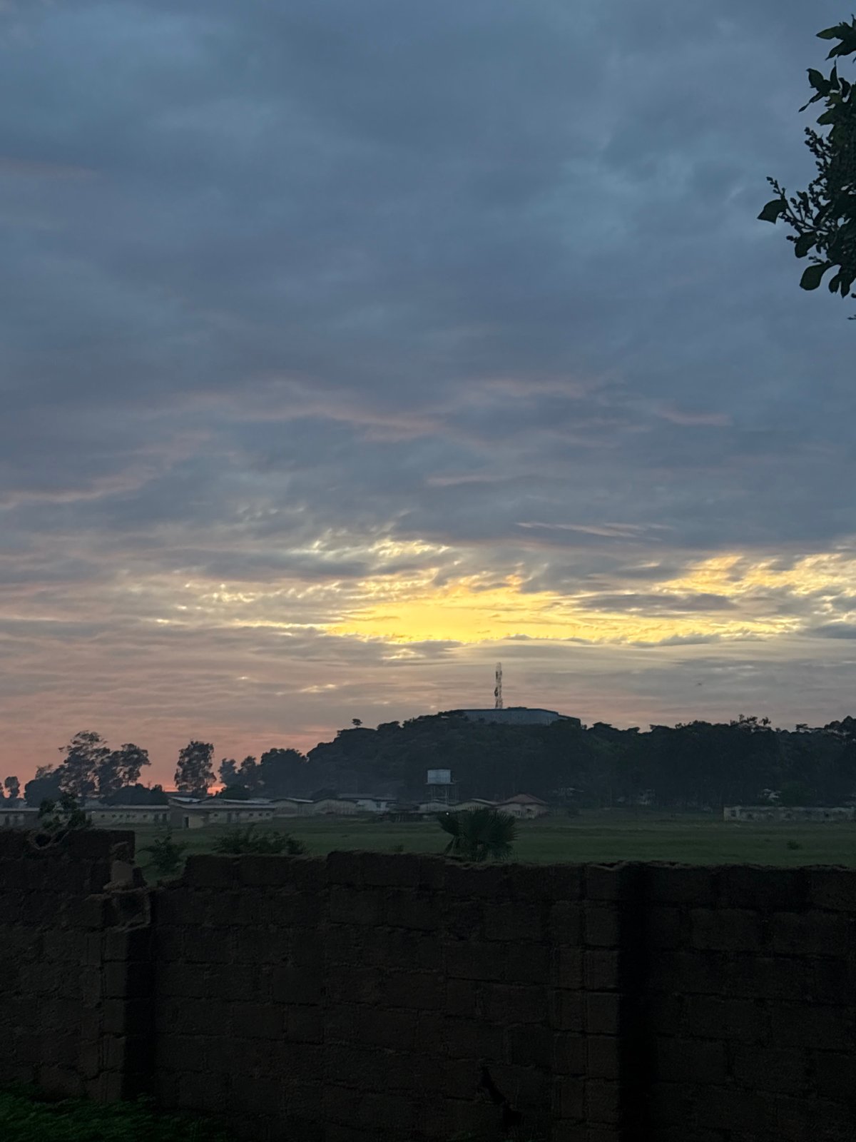 Dawn sky documented over Bukuru Nigeria in twelve-image sequence