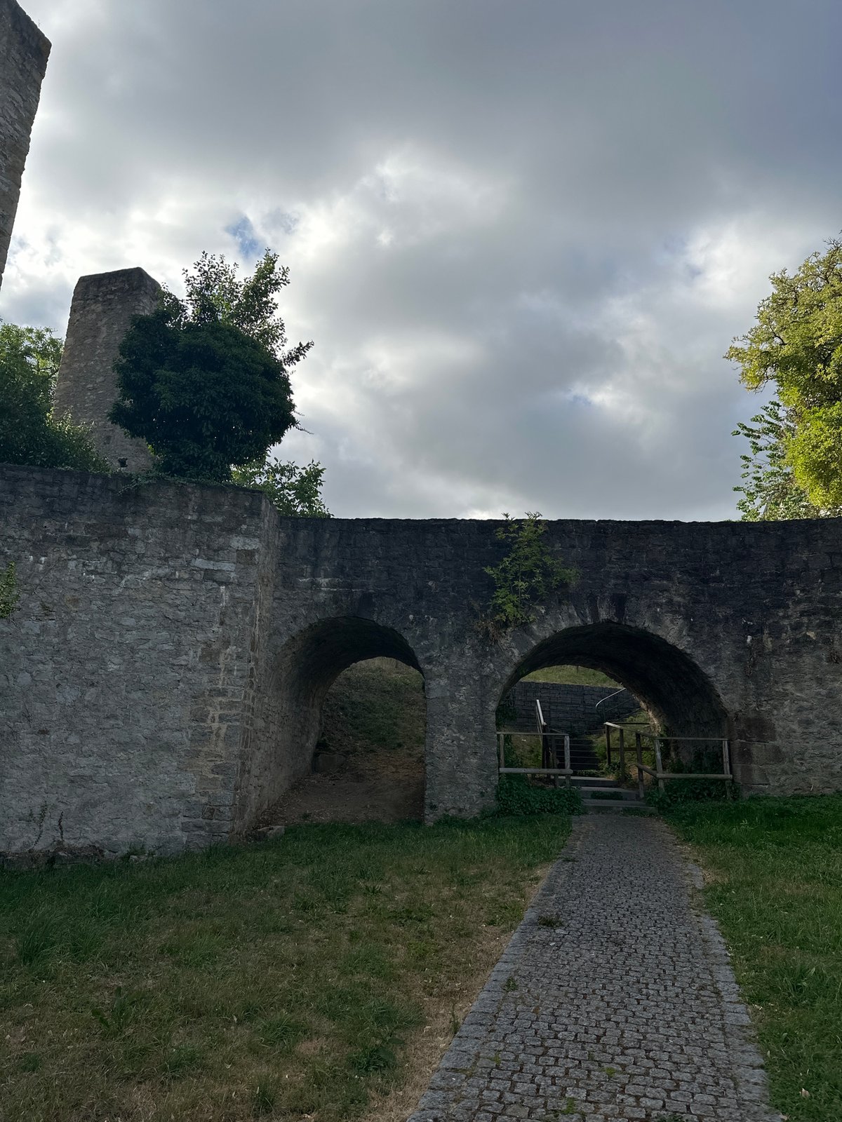 Morning walk through Stuttgart's riverside historic fortification ruins