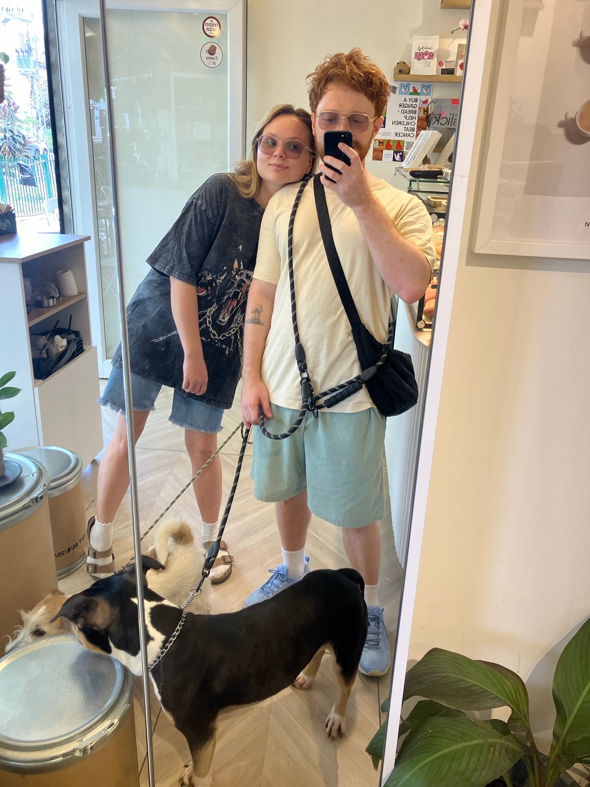 Mirror selfie captured inside Tel-Aviv shop