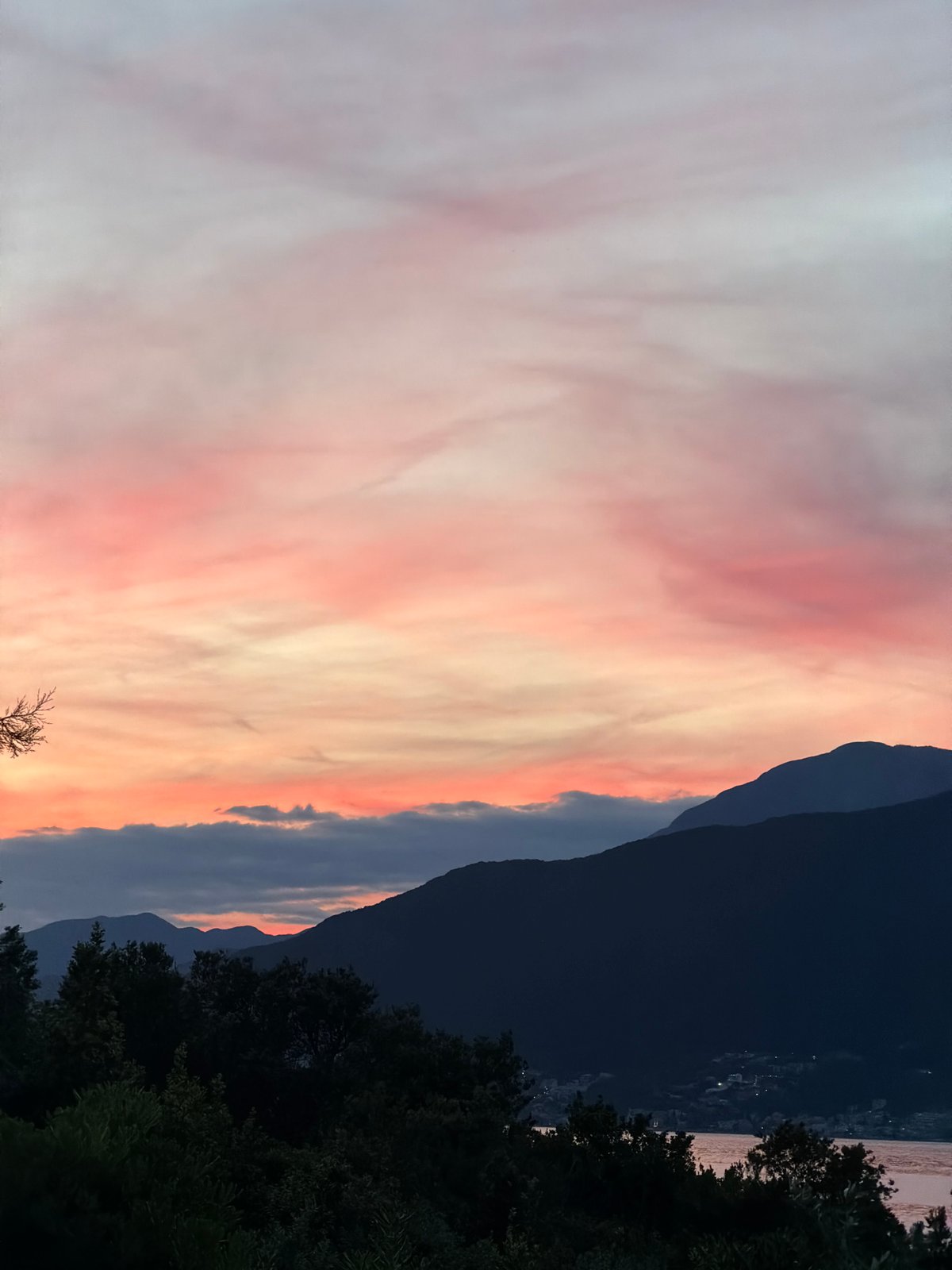 Sunset documented across Gošići Montenegro coastal landscape May 18
