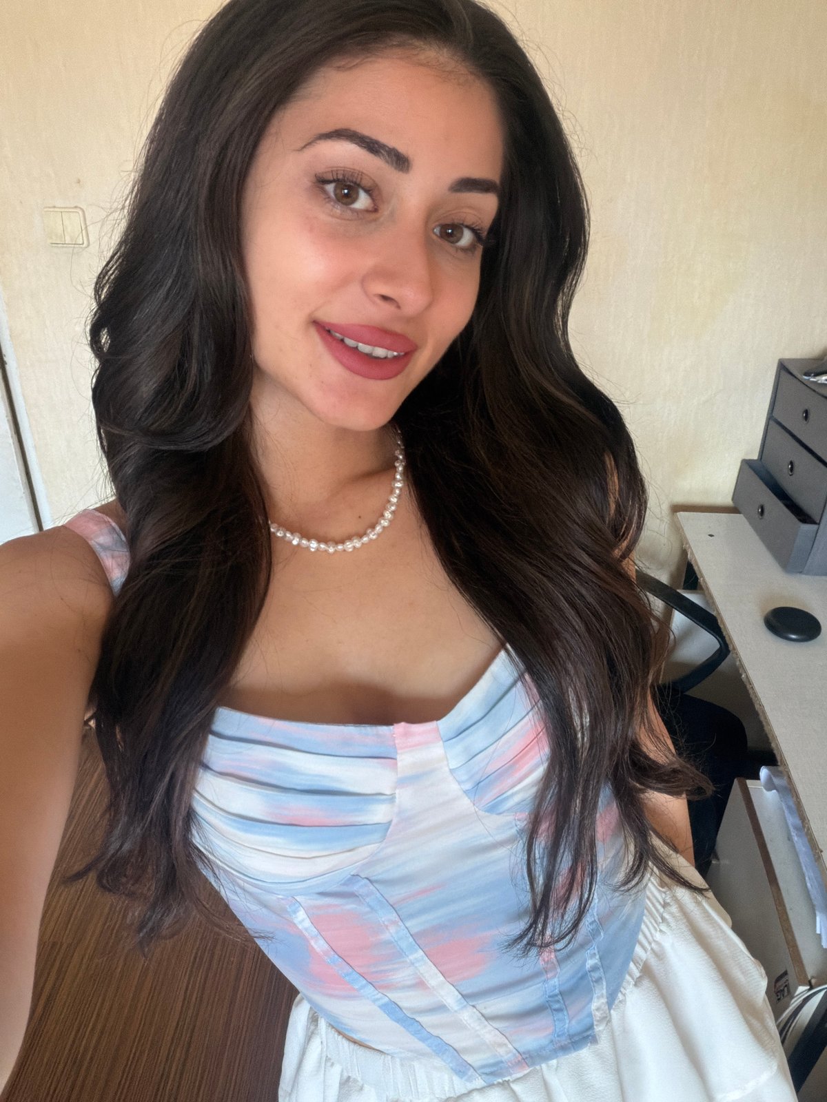 Young woman's selfies and stadium view documented in Sofia