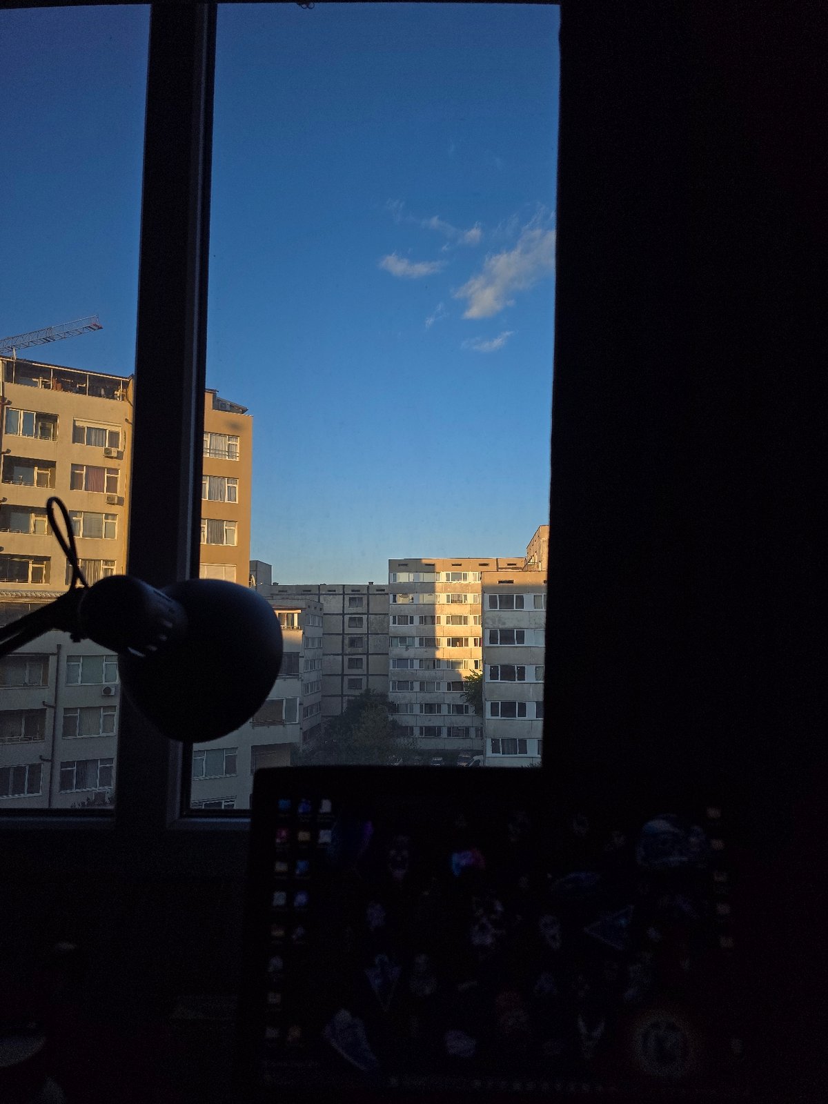 Sofia resident documents quiet evening with pastries and work