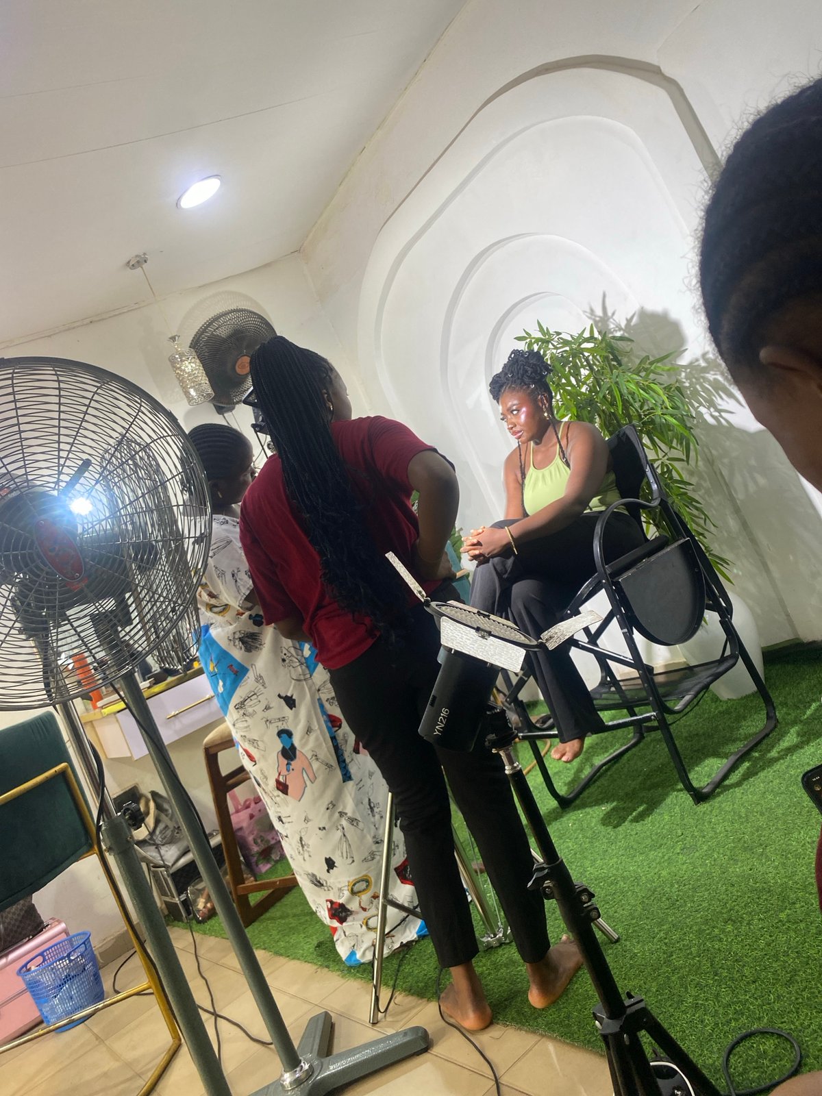 Photo or video production setup documented in Nyanya, Nigeria
