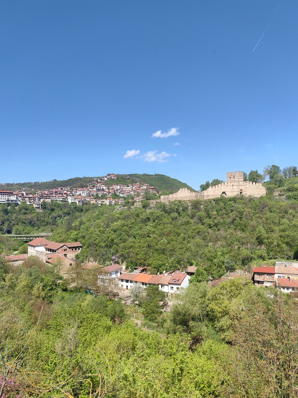 Morning view captured of Tsarevets Fortress in Veliko Tarnovo